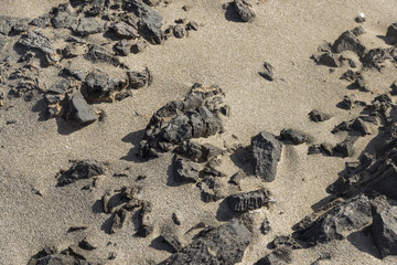 Sand and rocks