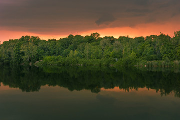 Sonnenuntergang am See 