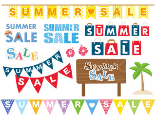 サマーセール　ロゴ素材セット