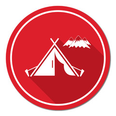 Tourist tent icon