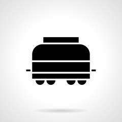 Covered railroad car glyph style vector icon