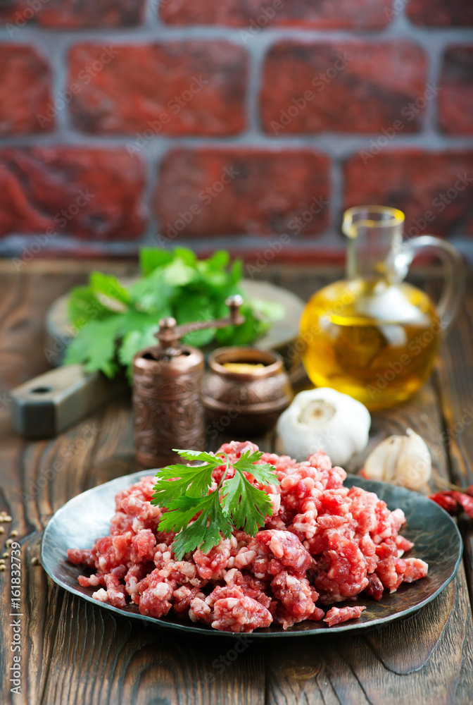 Wall mural minced meat