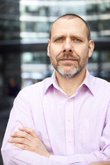 Obraz premium Portrait of positive businessman