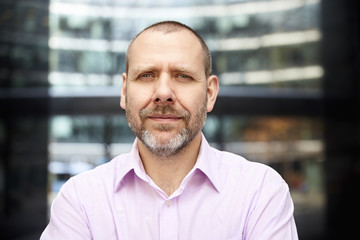 Obraz premium Portrait of positive businessman