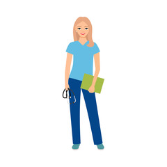 Female character of logopedist