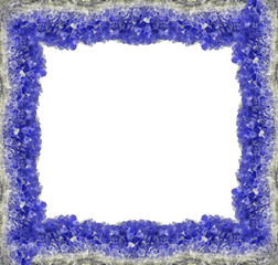 blue sapphire druse frame on white