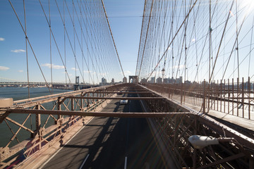 Brooklyn Bridge: view of vehicle roadway