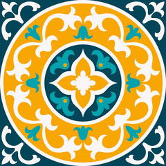 Oriental traditional ornament,Mediterranean seamless pattern, tile design, vector illustration.