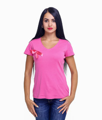 Fototapeta premium The concept health and prevention of breast cancer.