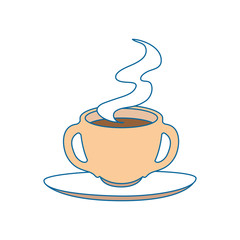 hot drink of chocolate icon vector illustration graphic design