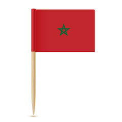 Flag of Morocco. Flag toothpick 10eps