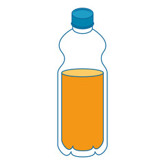isolated orange bottle icon vector illustration graphic design