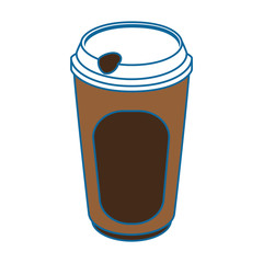 isolated hot coffee container icon vector illustration graphic design