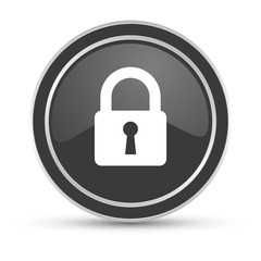 Schwarzer Button - Schloss