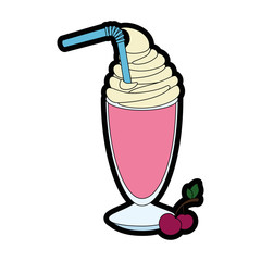 isolated milk shake icon vector illustration graphic design