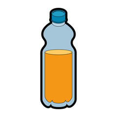 isolated orange bottle icon vector illustration graphic design