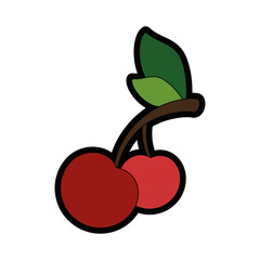 isolated sweet cherry icon vector illustration graphic design