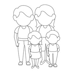 family stand up icon vector illustration graphic design