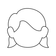 cute women face icon vector illustration graphic design
