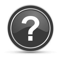 Schwarzer Button - Fragezeichen FAQ