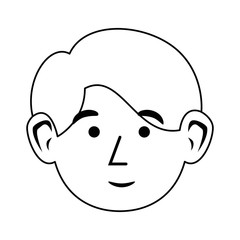 cute adult face icon vector illustration graphic design