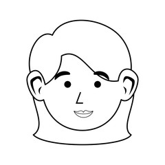 cute women face icon vector illustration graphic design