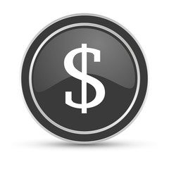 Schwarzer Button - Dollar