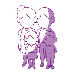 family stand up icon vector illustration graphic design