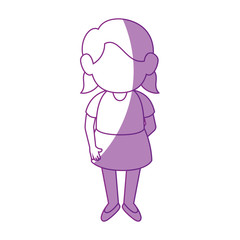 girl stand up icon vector illustration graphic design