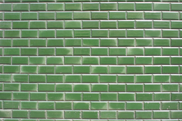 glossy green bricks