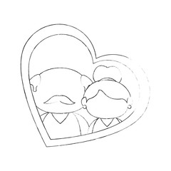 old couple in love icon vector illustration graphic design