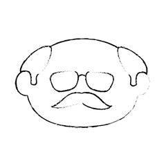 old man face icon vector illustration graphic design