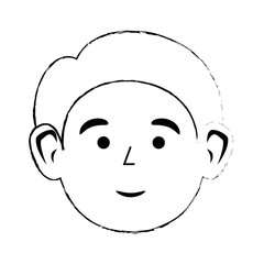cute adult face icon vector illustration graphic design