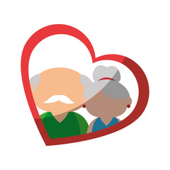 old couple in love icon vector illustration graphic design