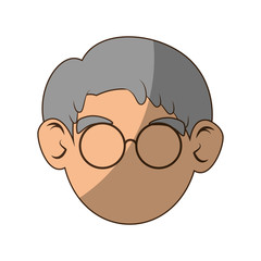 old man face icon vector illustration graphic design