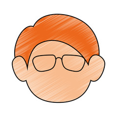 cute adult face icon vector illustration graphic design