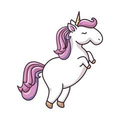 isolated magic unicorn icon vector illustration graphic design