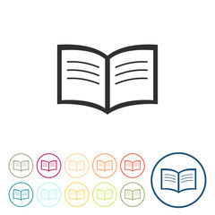 Runde Schaltflächen - Buch - Zeitung - E-Book - Lesen