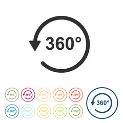 Runde Schaltflächen - 360 Grad - Rundumblick