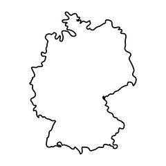 germany country map icon over white background vector illustration