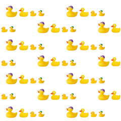 pattern family of yellow rubber ducks