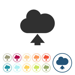Runde Schaltflächen - Cloud Upload