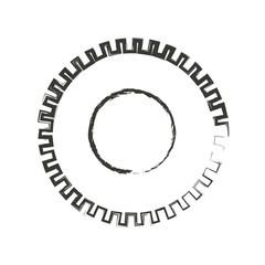 monochrome blurred silhouette of pinion icon vector illustration