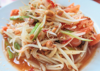 Som-Tam,papaya salad Thai food
