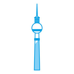 berlin tv tower icon over white background vector illustration