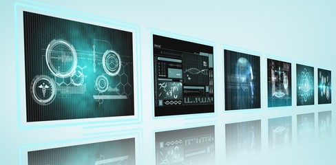 Composite 3d image of different application 