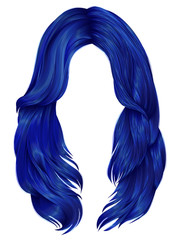 trendy woman long hairs  colors . beauty fashion .  realistic  graphic 3d