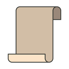 colorful silhouette of continuously sheet in blank vector illustration