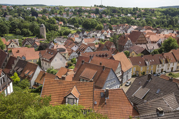 Fototapeta na wymiar historic town warburg germany