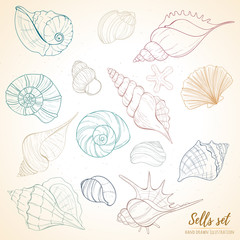 Seashell paradise holiday marine set